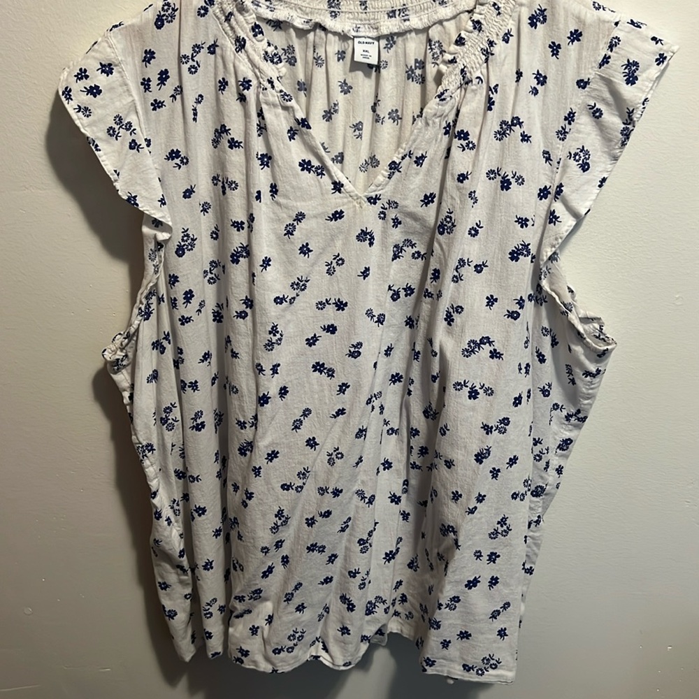 Blue flower blouse